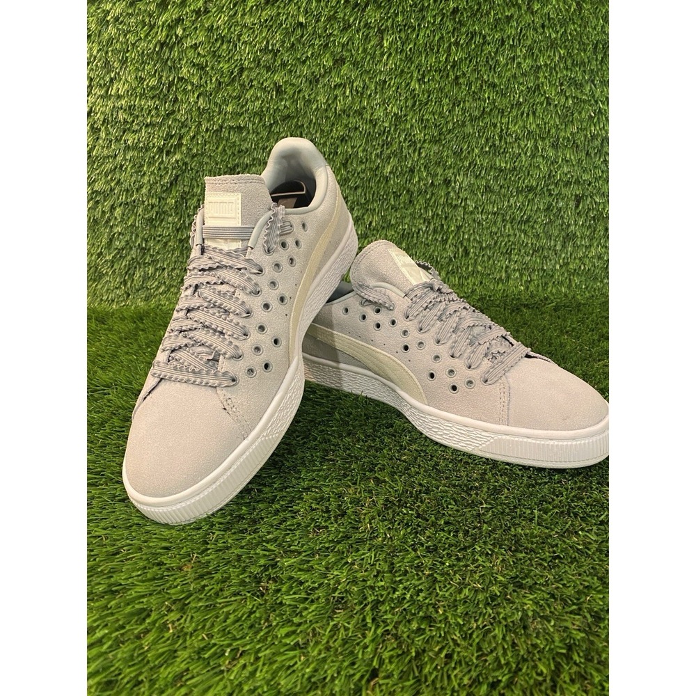 Puma Suede XL Big‎ Ribbon Lace VR Sneakers - Gray - Women's Sz 9 Rare Shoes